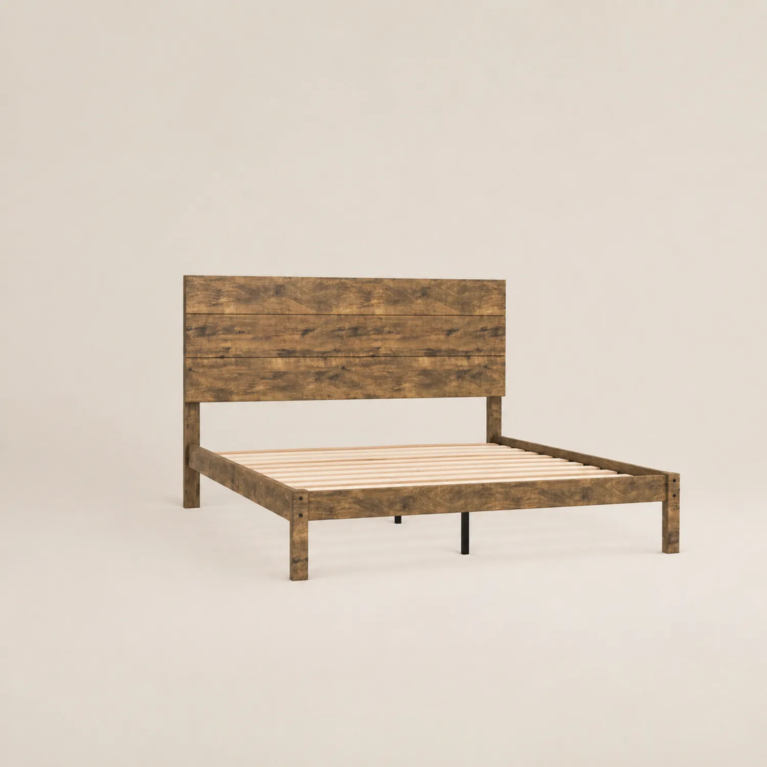 Cama de Madera Maciza 200x150 cm Marrón