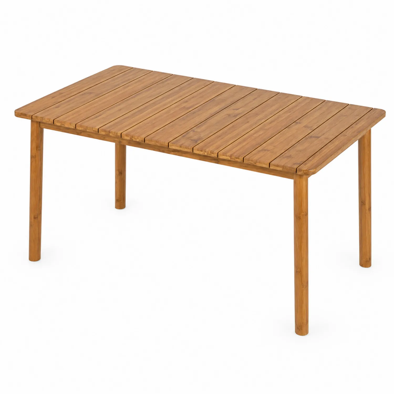 Mesa de jardín de bambú 160x90x75 cm