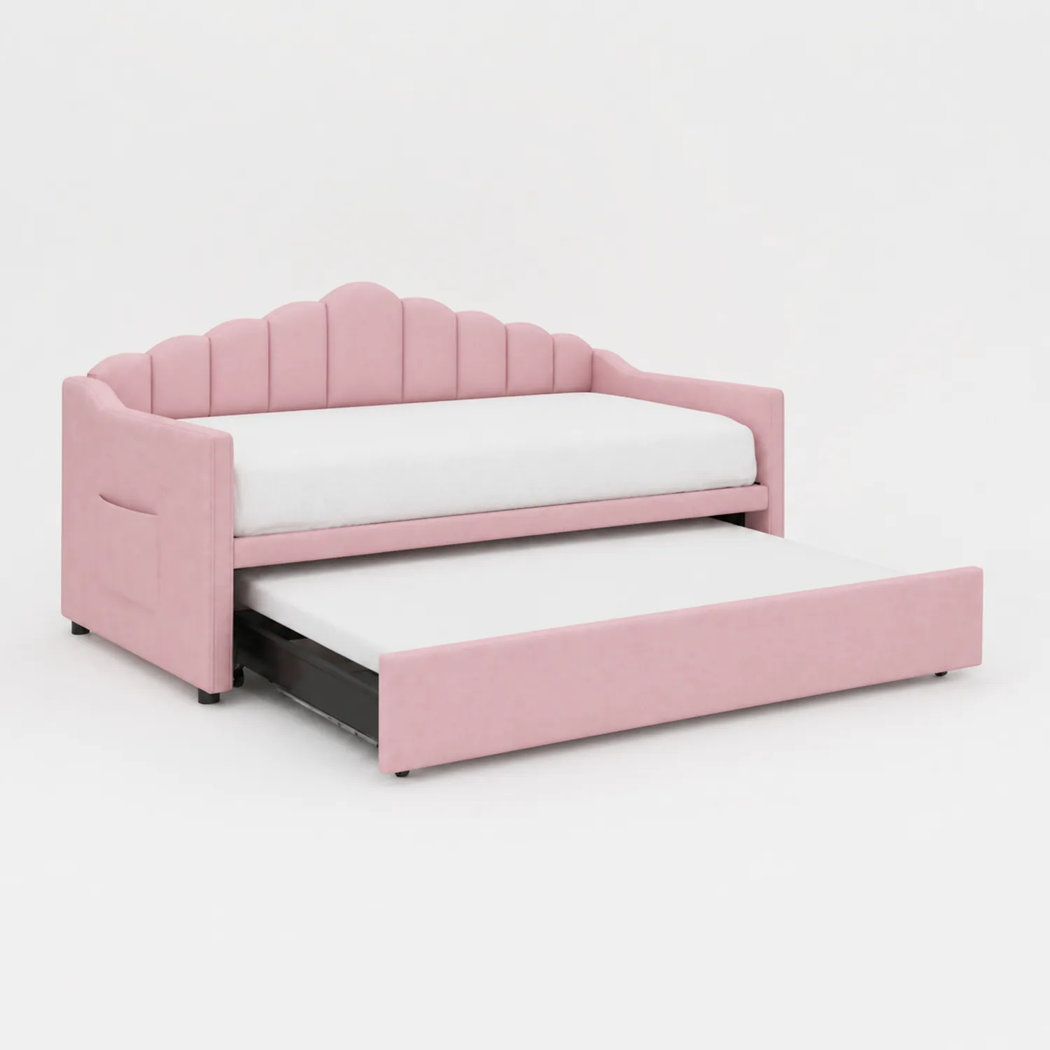 Sofá cama nido de tela con cajón extraíble 200x100x90 cm