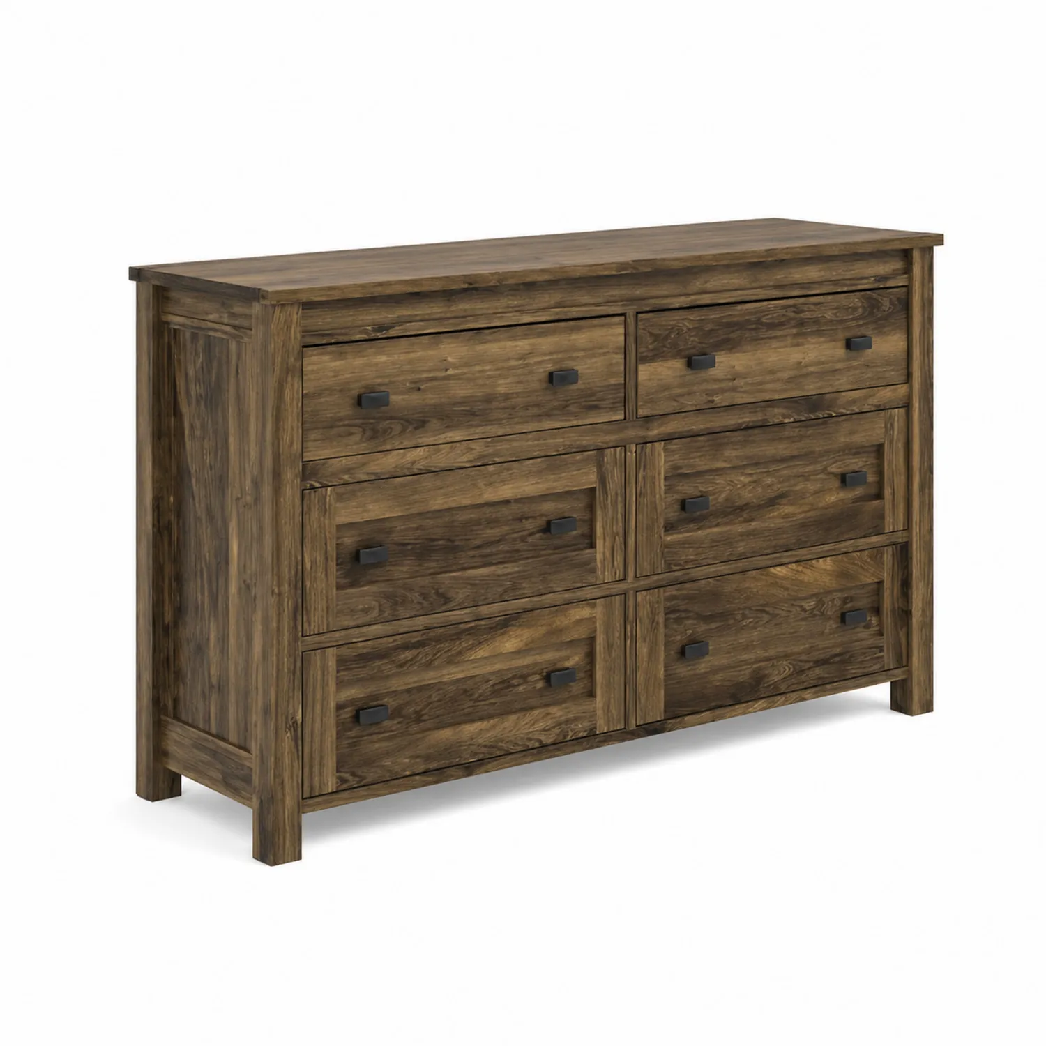 Cómoda de Madera Maciza con 8 Cajones Marrón