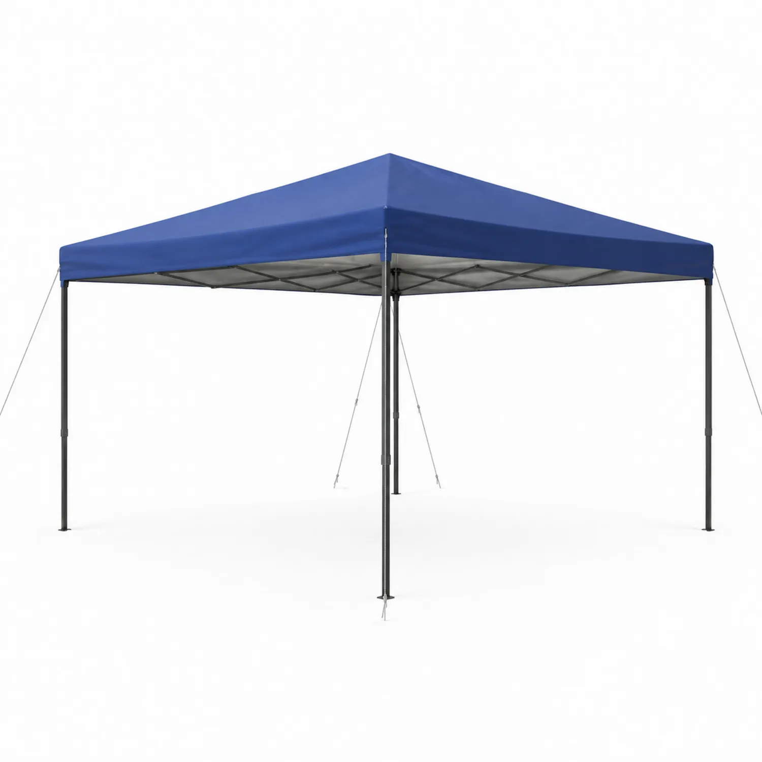 Toldo plegable 3x3m poliéster azul con estructura de acero