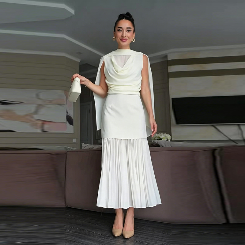 Elegant Pleated Midi Dress