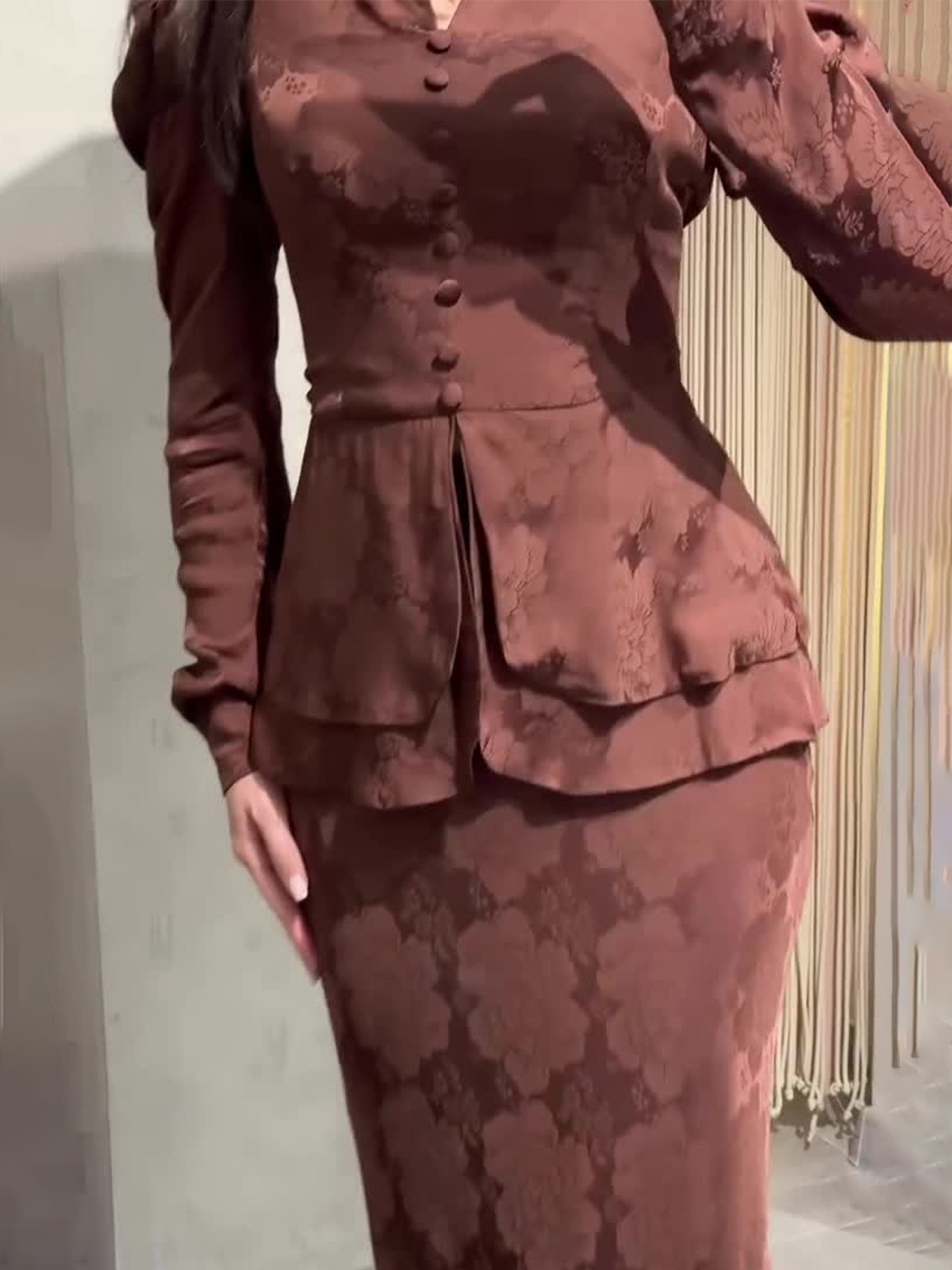 Vintage Floral Elegant Two-Piece Set