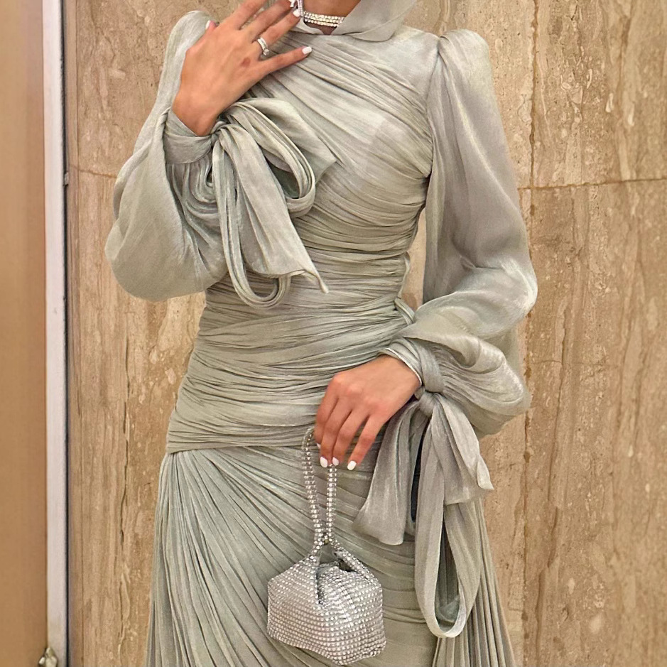 Elegant Draped Maxi Dress