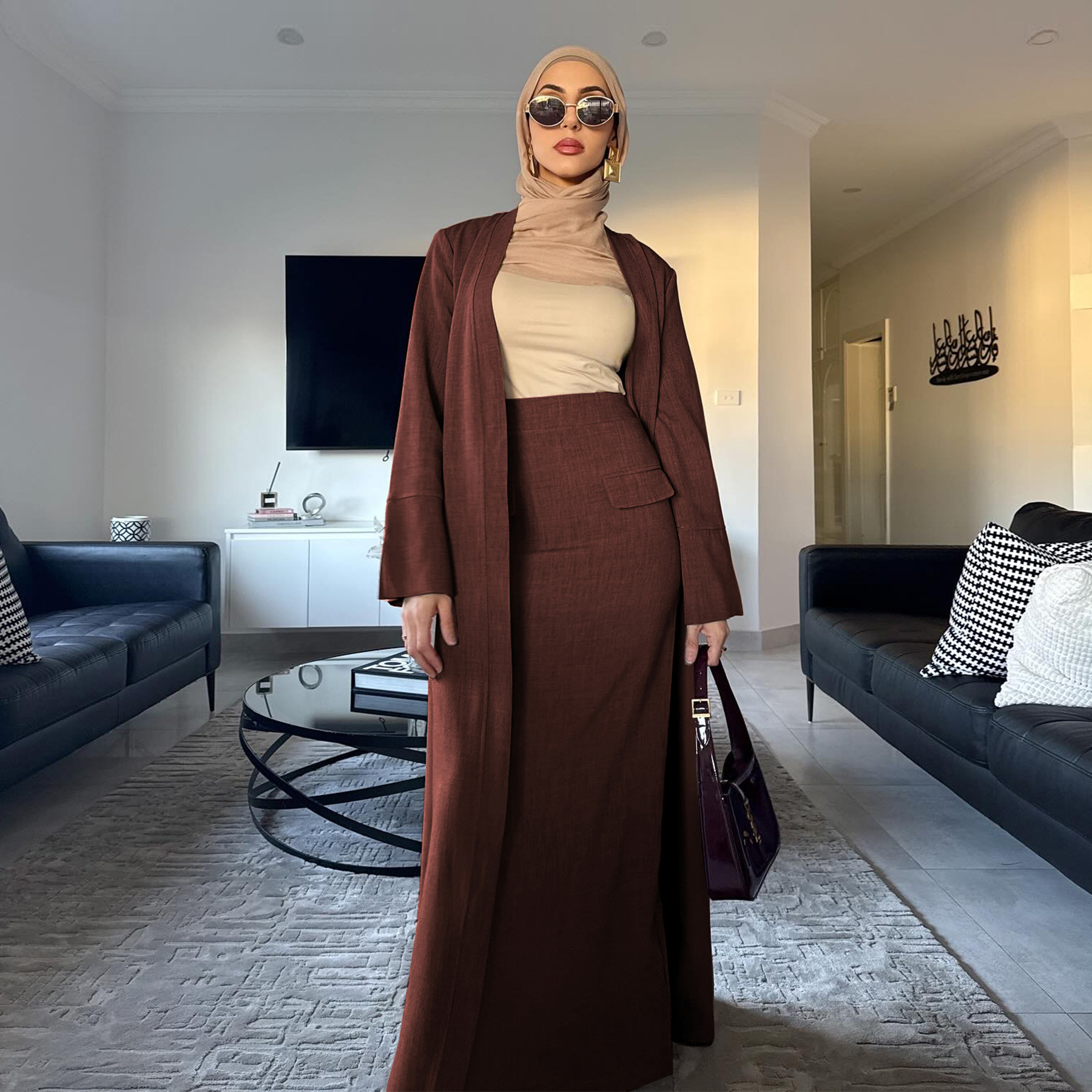 Elegant Minimalist Knit Two-Piece Set