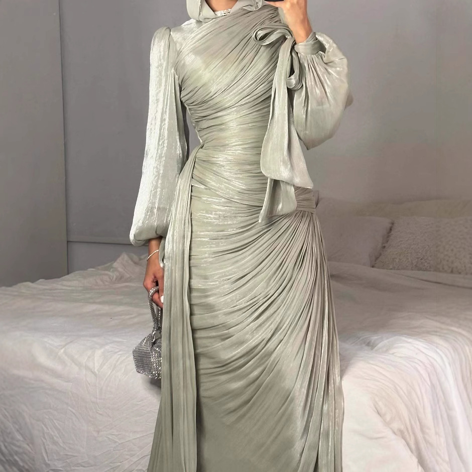 Elegant Draped Maxi Dress