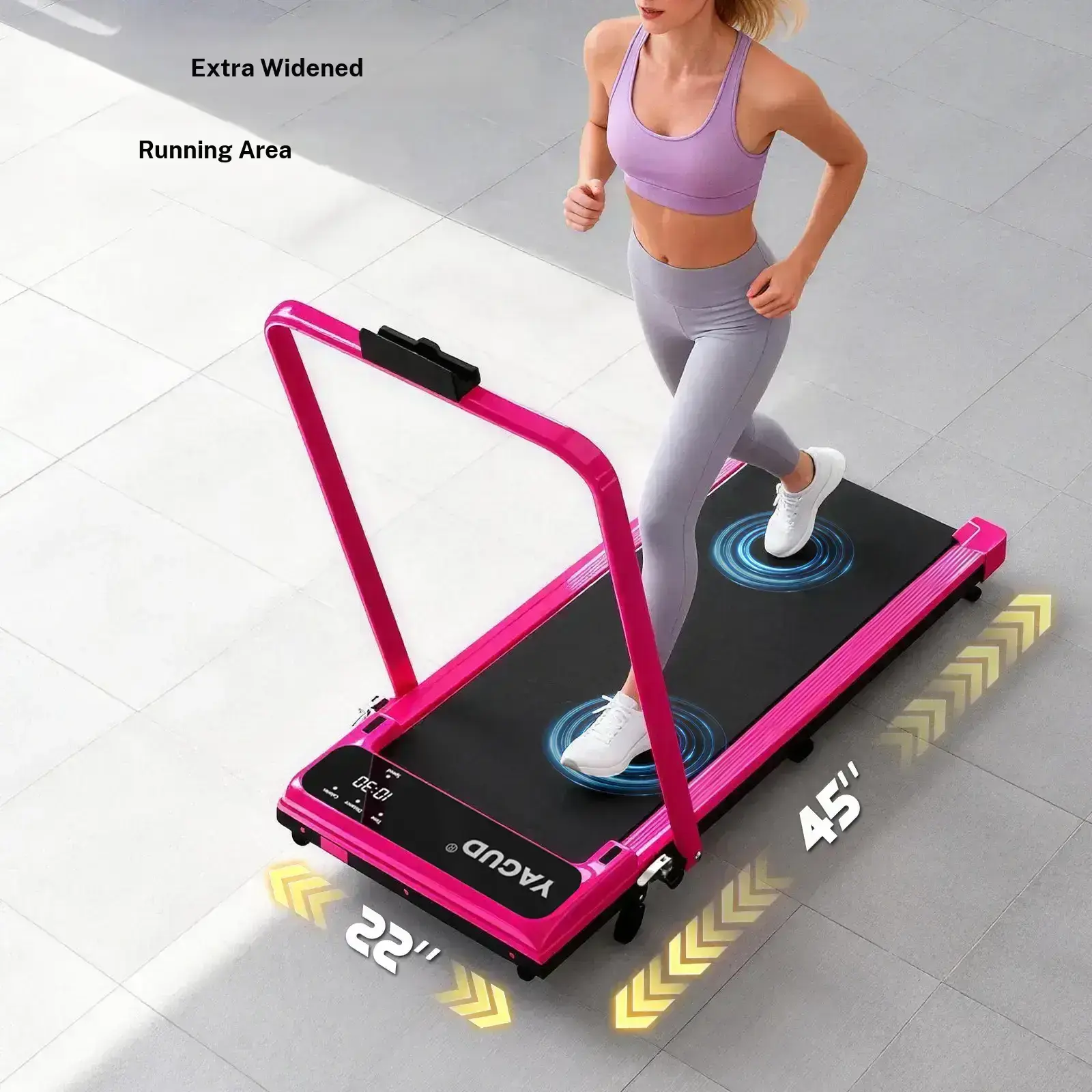 Control & Wheels for Easy mobility, Dual Shock Absorption System Home Gym Equipment, Home Workout Equipment