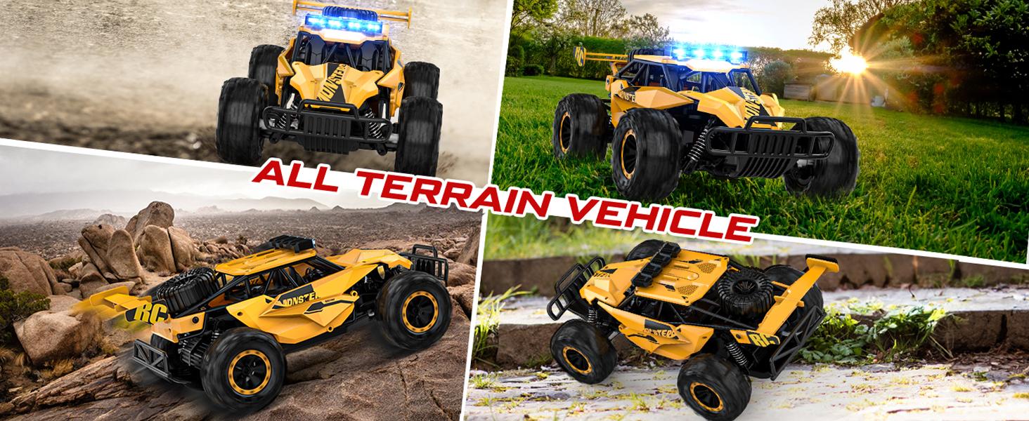 Aiencsai Remote Control Car - 2.4GHz High Speed 33KM/H RC Cars Toys, 1:12 Monster RC Truck Off Road with LED Headlight and Rechargeable Battery Gifts for Adults Boys 8-12 rc car Outdoorfun Durable Aiencsai Remote Control Car - 2.4GHz High Speed 33KM/H RC Cars Toys, 1:12 Monster RC Truck Off Road with LED Headlight and Rechargeable Battery Gifts for Adults Boys 8-12 rc car Outdoorfun Durable