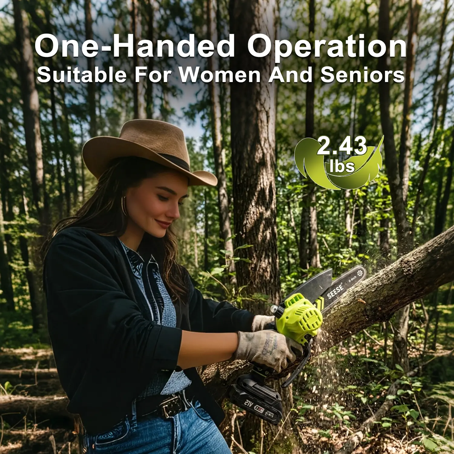 6-Inch Brushless Mini Chainsaw with Automatic Oiling System