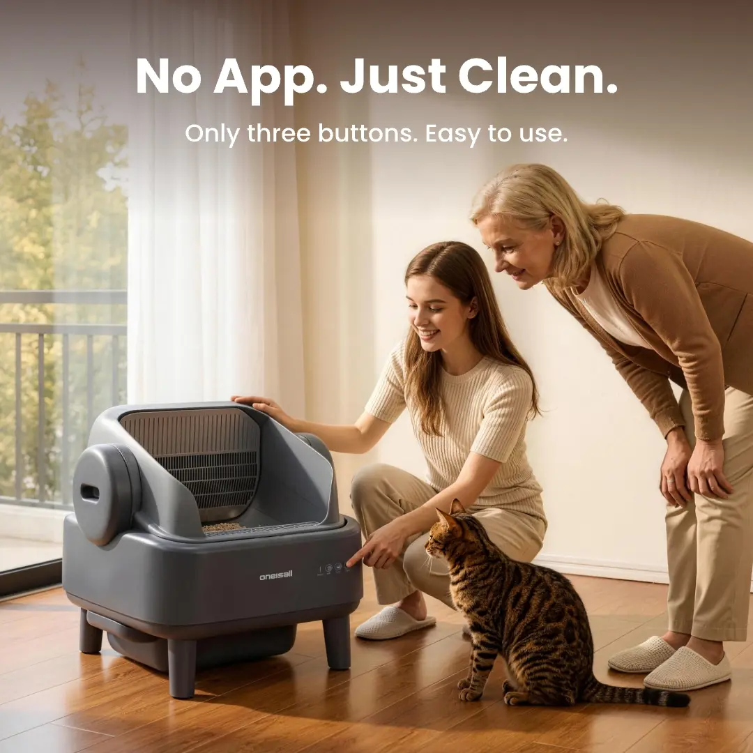 Automatic Self-Cleaning Cat Litter Box | 11L Large Waste Drawer, 14 Days Scoop-Free, Easy to clean