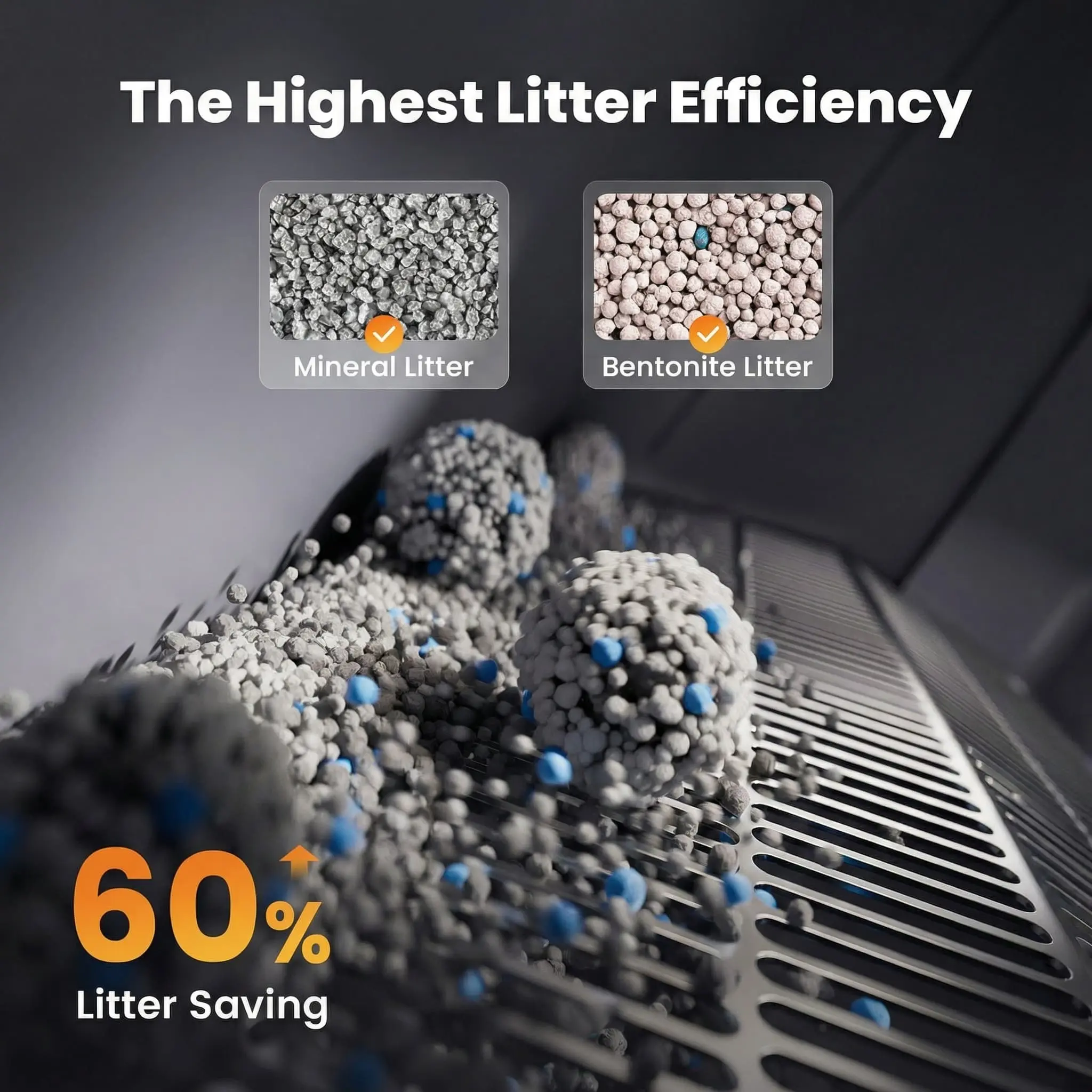 Automatic Self-Cleaning Cat Litter Box | 11L Large Waste Drawer, 14 Days Scoop-Free, Easy to clean