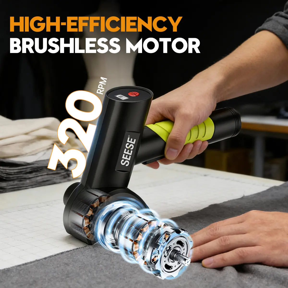 Cordless Rechargeable Electric Scissors – Portable Cutter for Fabric, Cardboard, Leather, Carpet & Crafting Sewing Tools