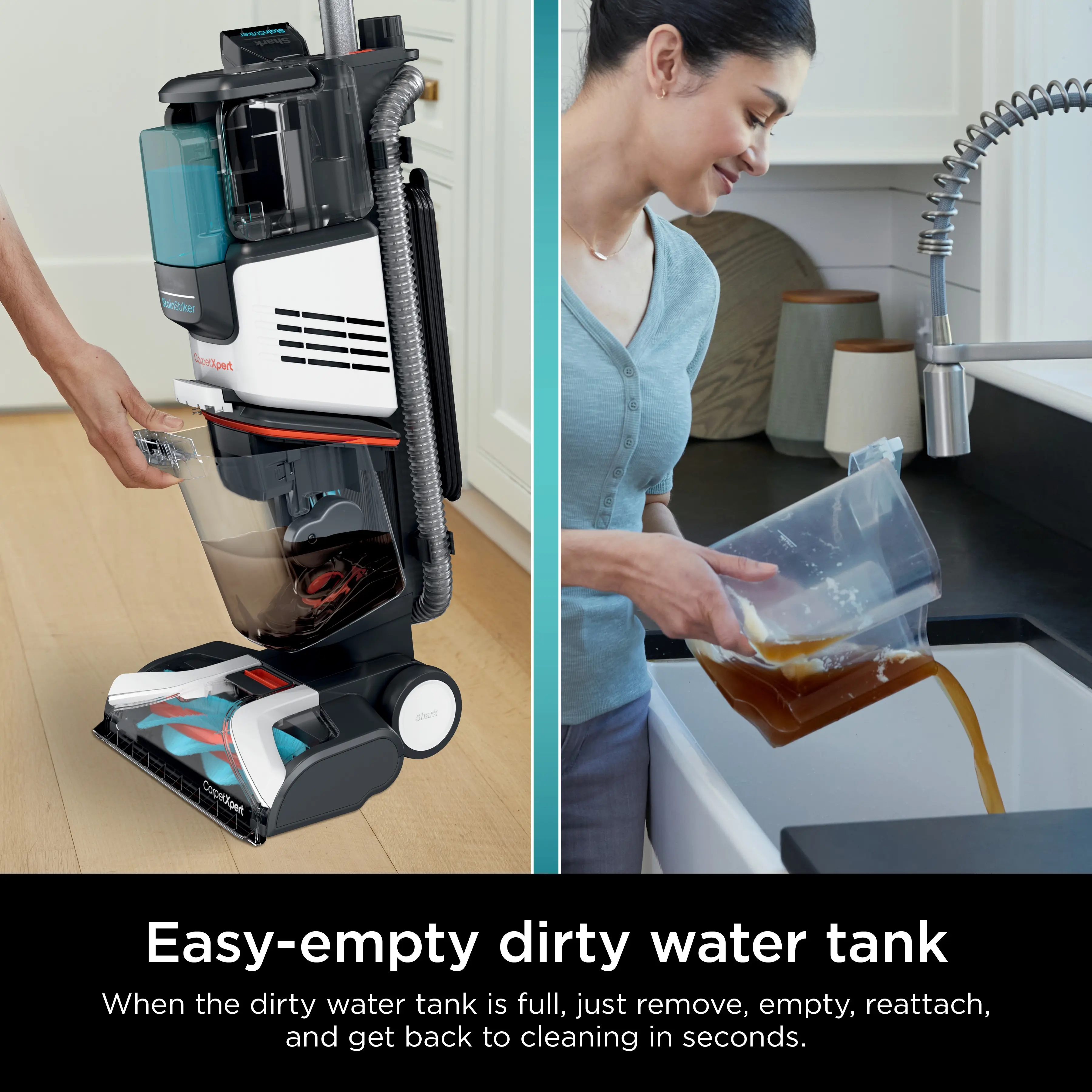 2-in-1 Upright Carpet Cleaner with Handheld Stain Remover