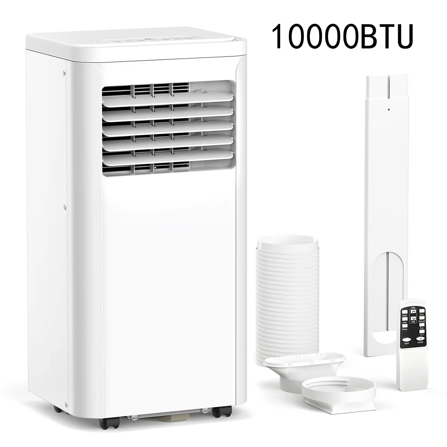 Portable AC - 4-IN-1 Quiet System with Cooling Fan, Dehumidifier, Remote Control, Sleep Mode, 24H Timer, 62°F~86°F, 13.4x11.8x27in for AC Cooling Fan Bedroom, Up to 450 Sq. Ft