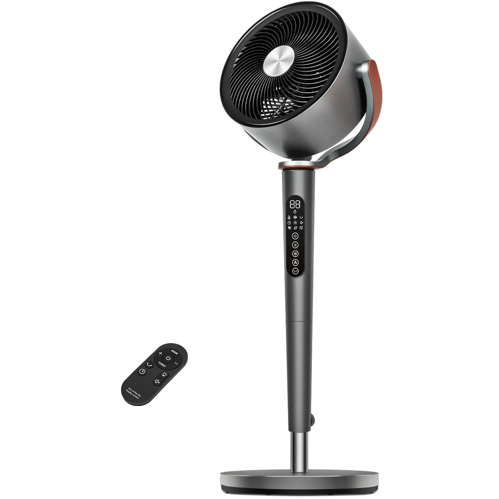  Large Fan for Bedroom, 120° Oscillating Standing Fan, 85ft Air Circulator With Remote