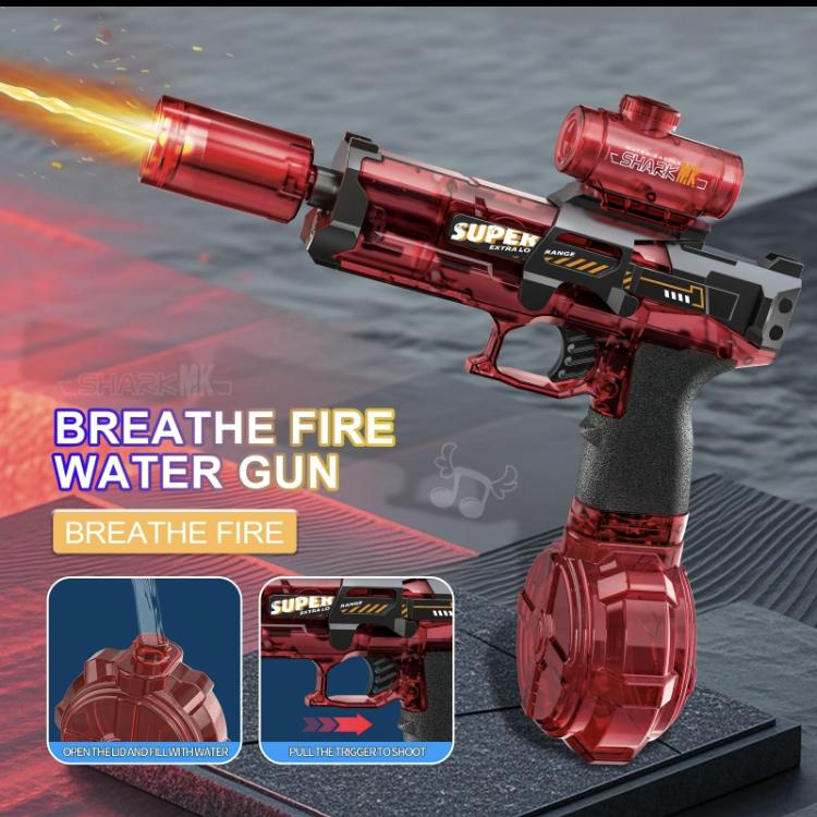  Battle Water Blaster Powerful Electric Water Gun, Automatic Squirt Blaster with Glowing Muzzle 320cc High Capacity, Up to 32 FT Range, Outdoor Summer Party Toy OutdoorFun for Adults &Kids Toys #Summervibes