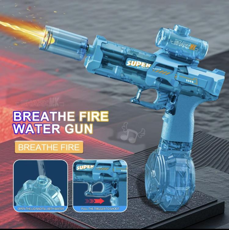  Battle Water Blaster Powerful Electric Water Gun, Automatic Squirt Blaster with Glowing Muzzle 320cc High Capacity, Up to 32 FT Range, Outdoor Summer Party Toy OutdoorFun for Adults &Kids Toys #Summervibes