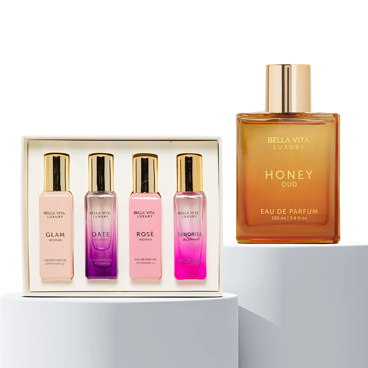 Midnight Mischief | Honey Oud EDP + 4x20ml Mini Perfumes | Women's Perfume Gift Set
