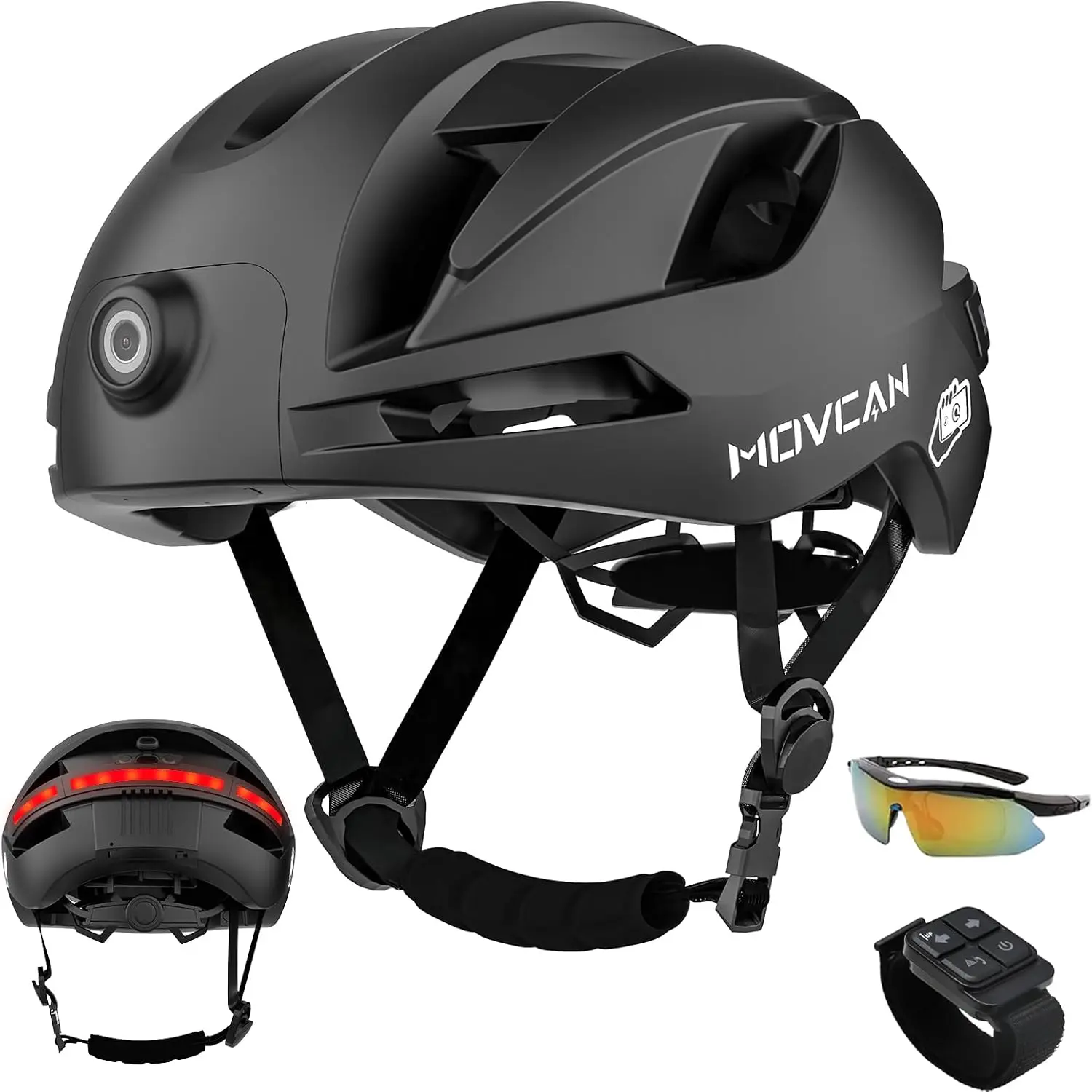  Bike Helmet for Adult Men Women 64G, Smart Bluetooth Helmet with Cameras Front HD 1080P Video Recorder for Riding Ebike