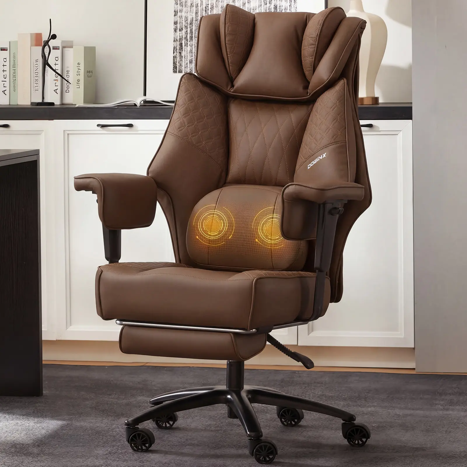 Ergonomic Office Chair - Big & Tall Executive Desk Chair with Pocket Spring Lumbar Support, High-Back Adjustable Gaming Chair