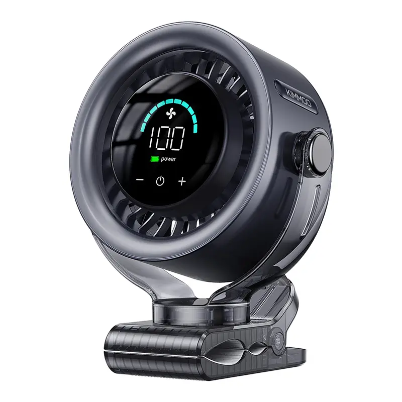 4000mAh Rechargeable Portable Clip on Fan-100-Speed Touch Control