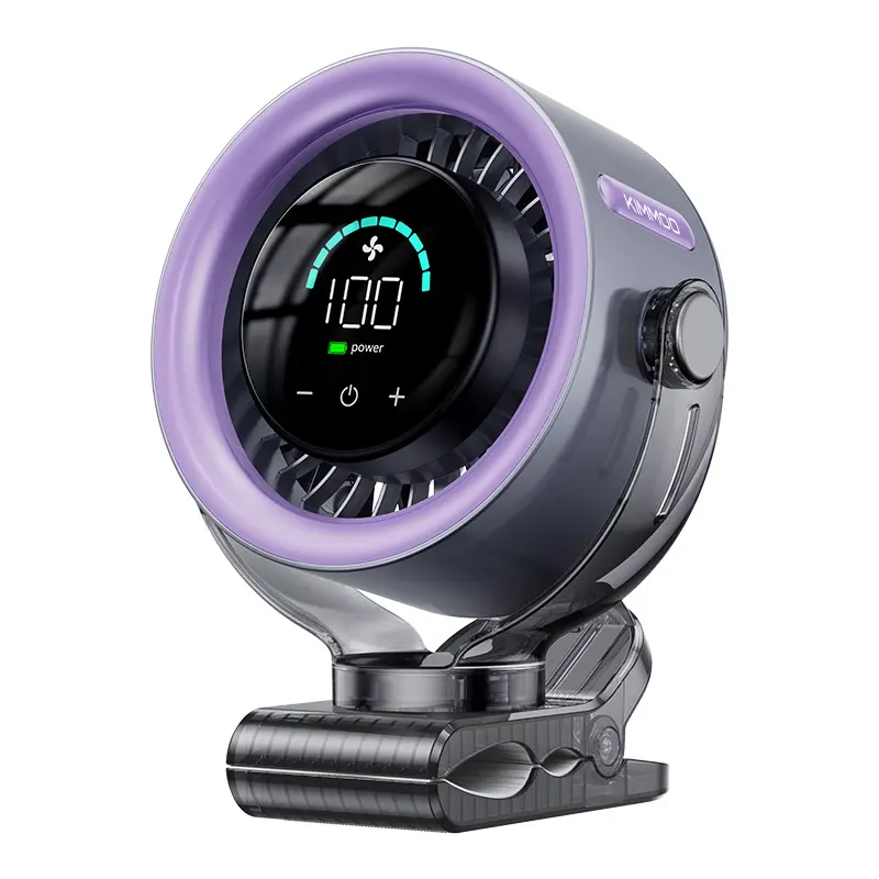 4000mAh Rechargeable Portable Clip on Fan-100-Speed Touch Control