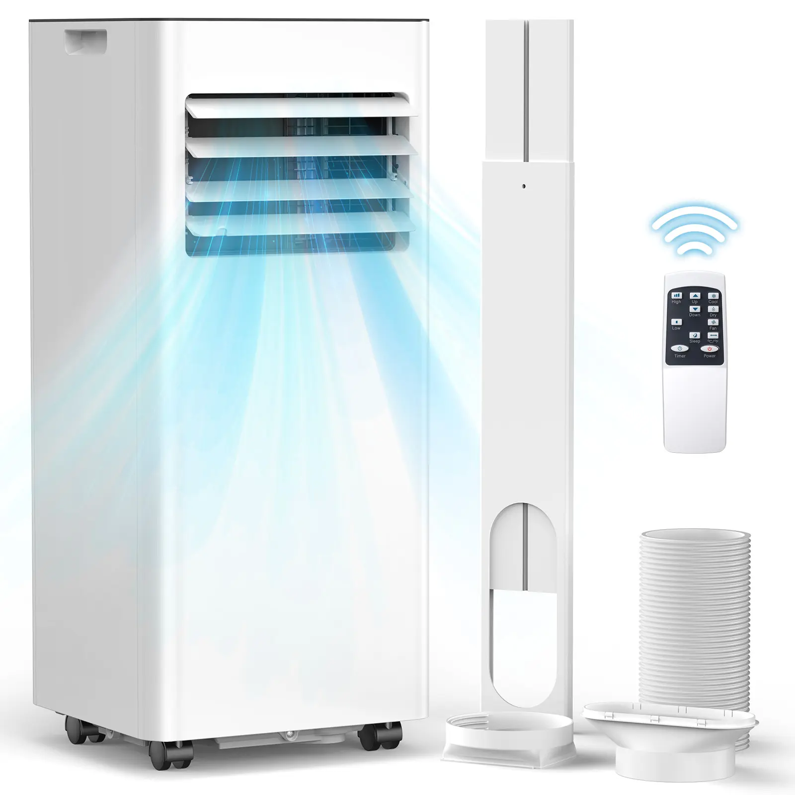 Portable Air Conditioners Cool Up to 350/450 Sq.Ft, 4 Modes Portable AC Unit with Remote Control