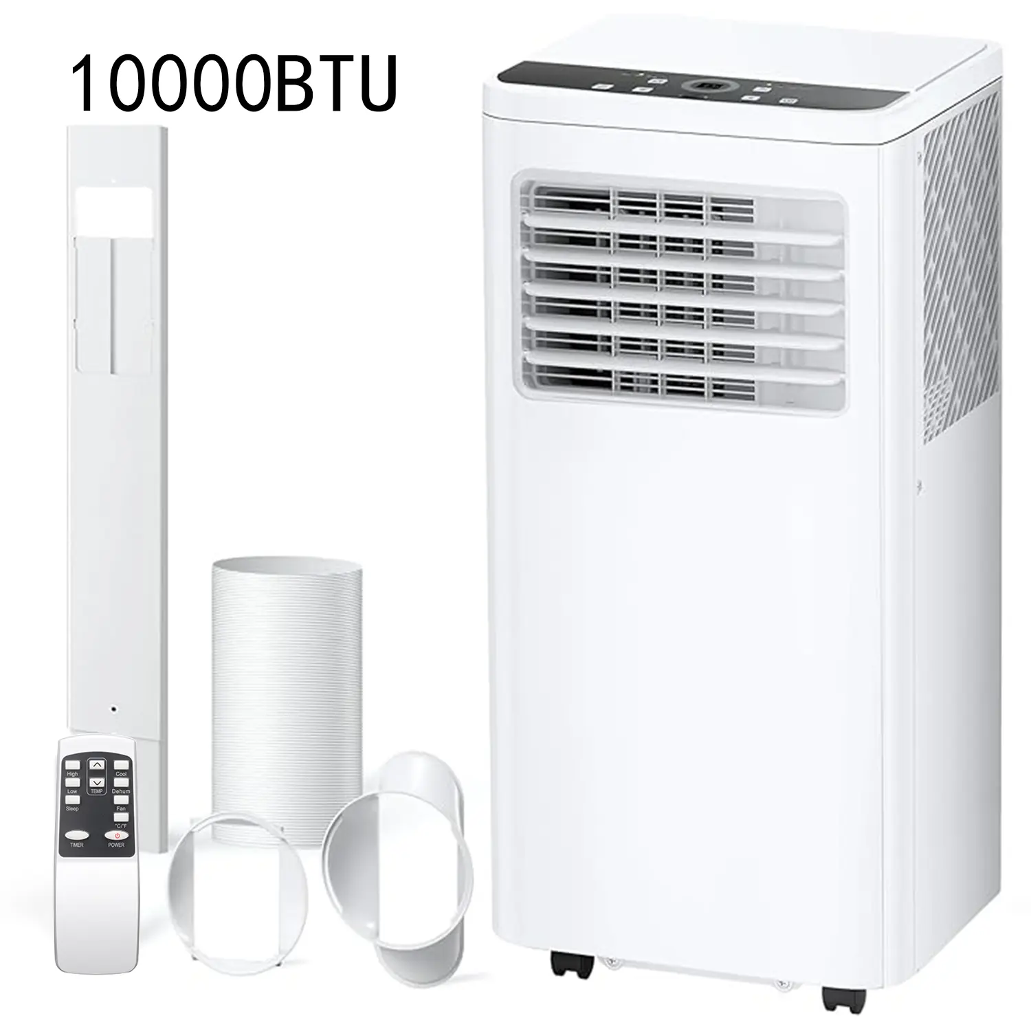 Portable AC - 4-IN-1 Quiet System with Cooling Fan, Dehumidifier, Remote Control, Sleep Mode, 24H Timer, 62°F~86°F, 13.4x11.8x27in for AC Cooling Fan Bedroom, Up to 450 Sq. Ft