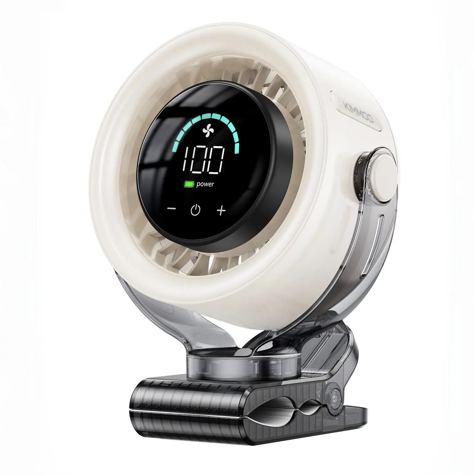 4000mAh Rechargeable Portable Clip on Fan-100-Speed Touch Control
