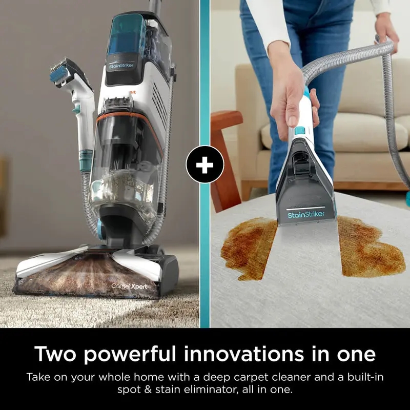 2-in-1 Upright Carpet Cleaner with Handheld Stain Remover