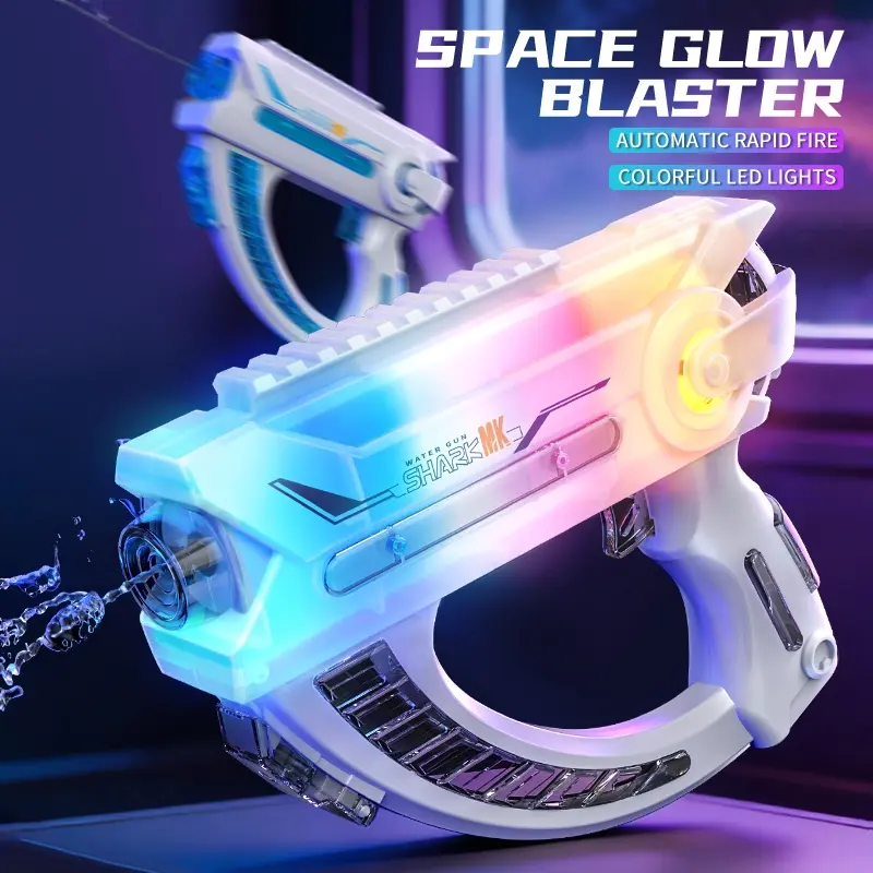  Battle Water Blaster Powerful Electric Water Gun, Automatic Squirt Blaster with Glowing Muzzle 320cc High Capacity, Up to 32 FT Range, Outdoor Summer Party Toy OutdoorFun for Adults &Kids Toys #Summervibes