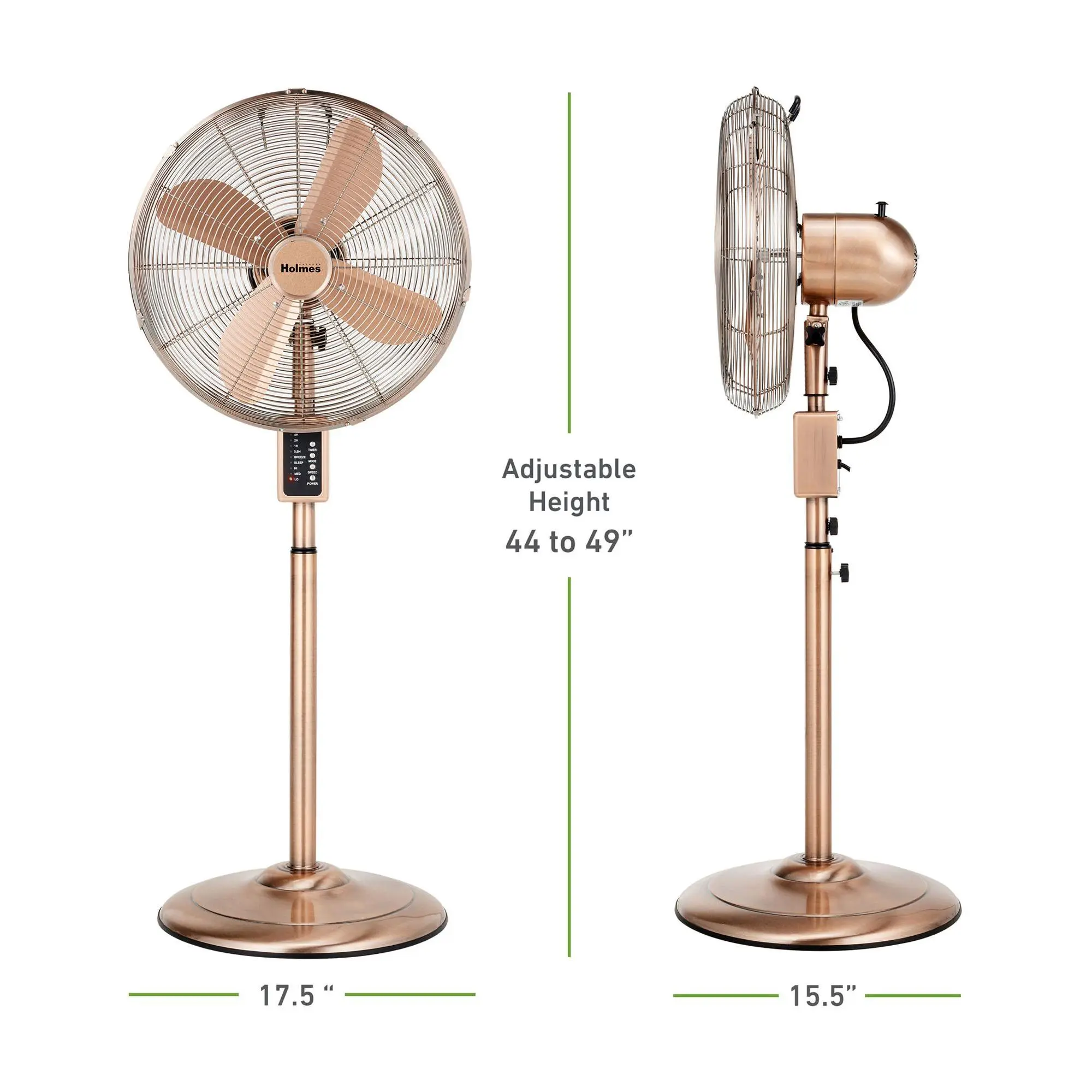 16" Oscillating 3-Speed Digital Metal Fan w/ Remote