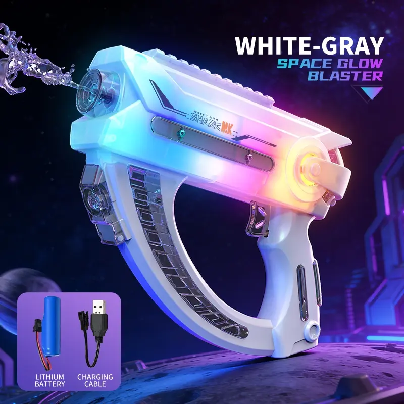  Battle Water Blaster Powerful Electric Water Gun, Automatic Squirt Blaster with Glowing Muzzle 320cc High Capacity, Up to 32 FT Range, Outdoor Summer Party Toy OutdoorFun for Adults &Kids Toys #Summervibes