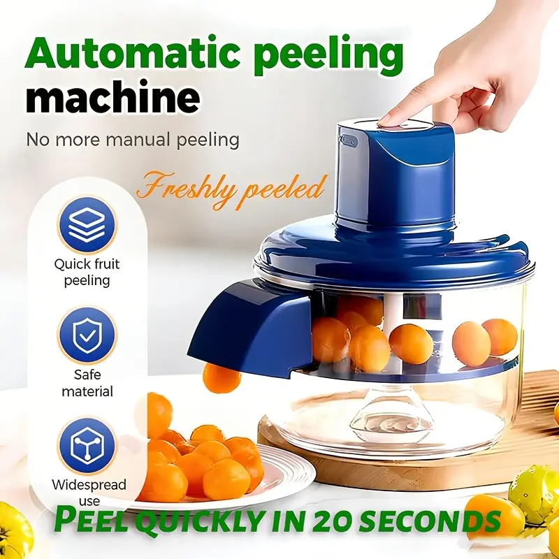 Electric Garlic Peeling Machine, 2026 New Automatic Small Grape Fruit Garlic Peeler Machine,Electric Garlic Peeler Fruit Skin Remover Tool for Home Kitchen