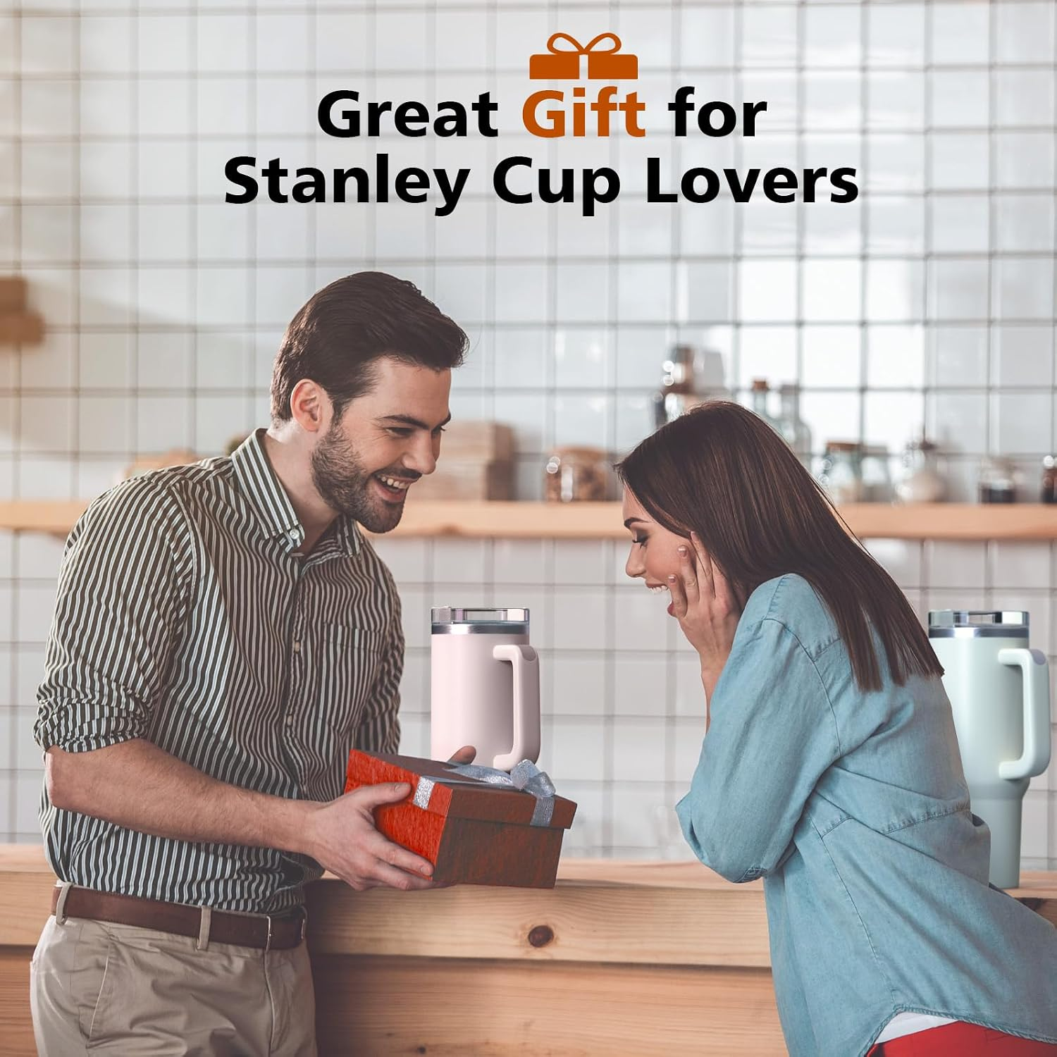 6 Tier Rotating Water Bottle Organizer, Tumbler Holder for Stanley 40oz, Cup Storage Rack for Kitchen Counter & Cabinet