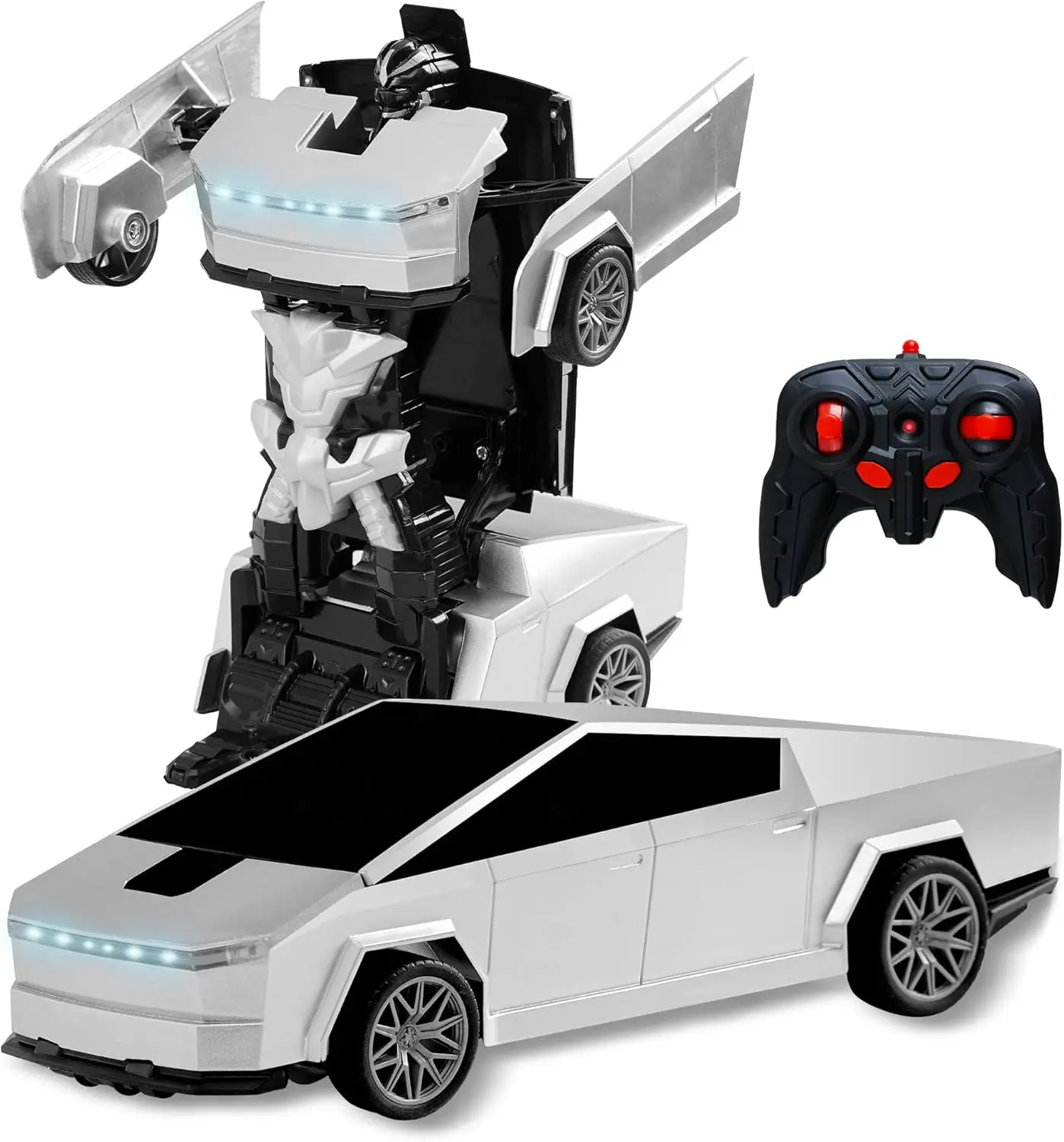 Back To School Haul-Summer Viral RC Car! Tibibee Transform Robot Truck, 2.4GHz Remote Control, 1:18 Scale, 360° Rotation, Rechargeable Batteries, High-Quality ABS, Outdoor Fun Toy for Kids 3-15, Holiday Gift Idea