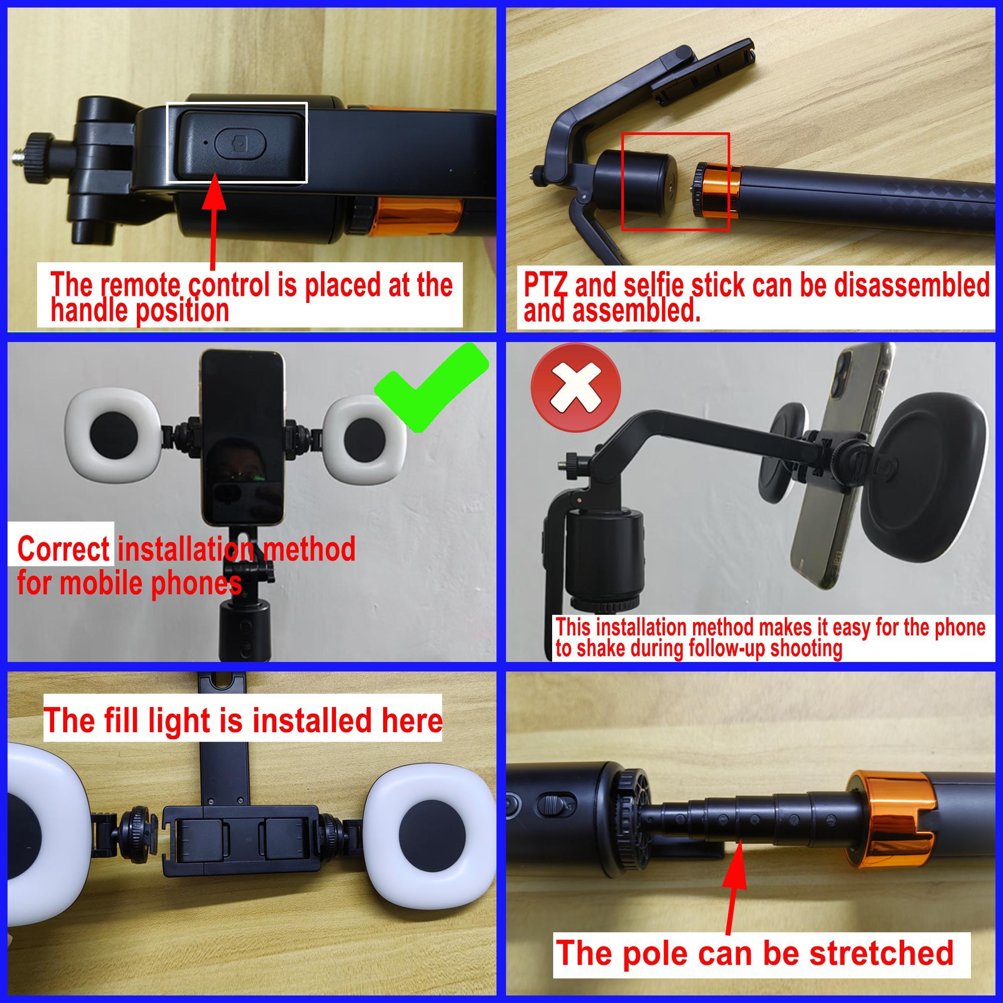 360° Rotatable Adjustable Selfie Stick Tripod, Rechargeable Smart Face Tracking Tripod with 2 Fill Lights, Auto Face Tracking Phone Holder for Vlog, Live Streaming, Remote Tripod 360° Rotatable Adjustable Selfie Stick Tripod, Rechargeable Smart Face Tracking Tripod with 2 Fill Lights, Auto Face Tracking Phone Holder for Vlog, Live Streaming, Remote Tripod