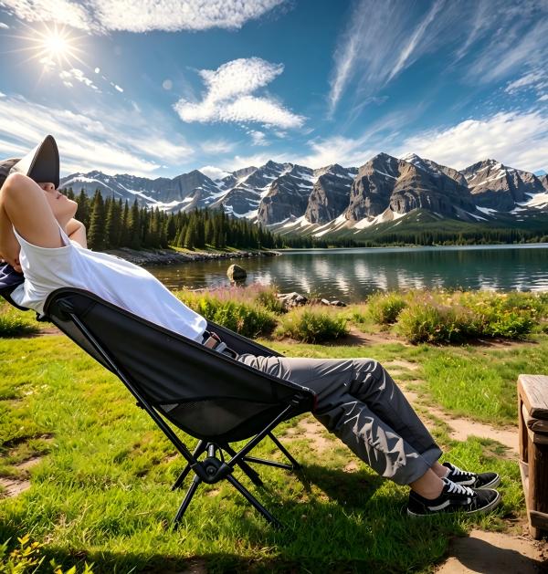 2 Pack Collapsible Camping Chair - Lightweight X-Frame Nonslip 300lb Outdoor Beach Chair, Portable Picnic Seat with Storage Carry Bag, Practical Holiday Party Gift for Backpacking, Collapsible Chair, 300Lb Chair