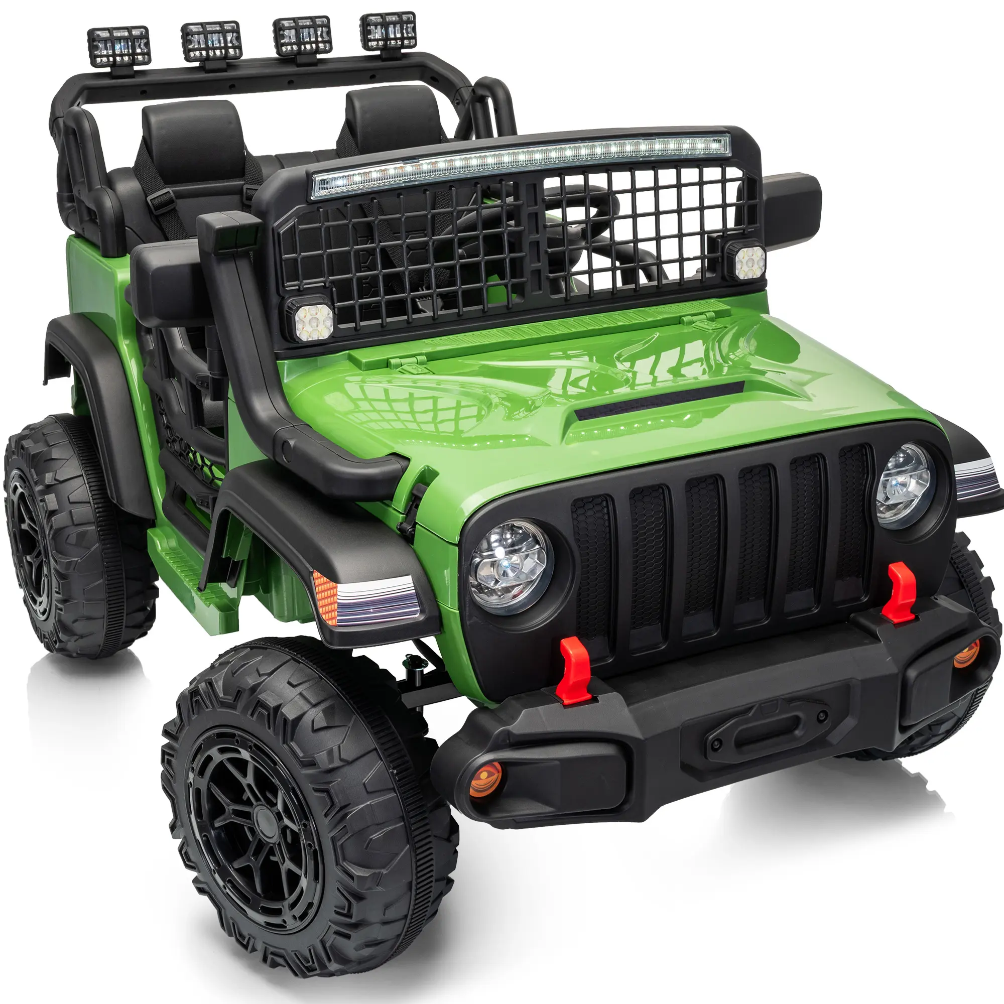 Outfunny 24V Kids Ride on Truck, 4WD/2WD 2 Seater Electric Ride on Toys Car for Big Kids w/ Remote, 4x200W Motor