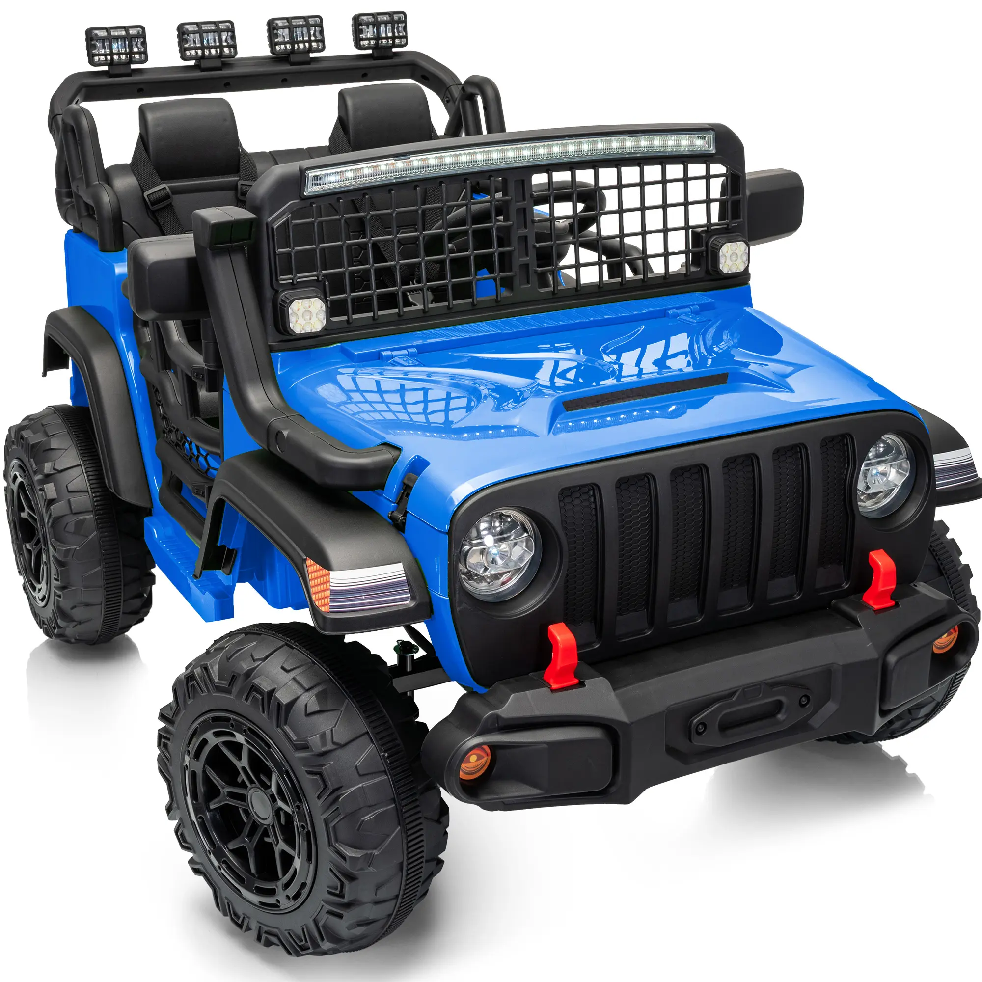 Outfunny 24V Kids Ride on Truck, 4WD/2WD 2 Seater Electric Ride on Toys Car for Big Kids w/ Remote, 4x200W Motor