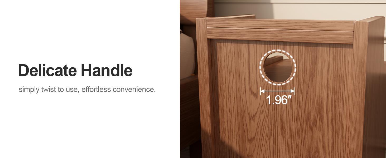 Solid Wood Modern Nightstand - No MDF, Storage Organizer, Space-Saving Furniture for Small Spaces, Bedroom Bedside Table with Drawers Nightstand For Bedroom Bedroom Nightstands