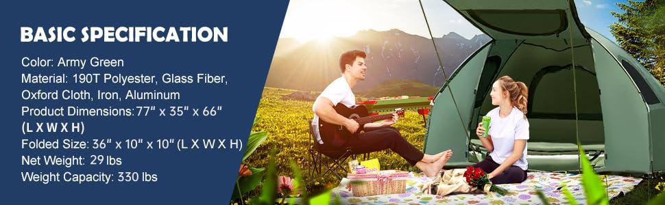 Costway-5-in-1 Tent Cot, Camping Tent Combo with Awning, Air Mattress, Sleeping Bag, Air Pillow, Camping Cot, with Carrying Bag for Outdoor Hiking Costway-5-in-1 Tent Cot, Camping Tent Combo with Awning, Air Mattress, Sleeping Bag, Air Pillow, Camping Cot, with Carrying Bag for Outdoor Hiking