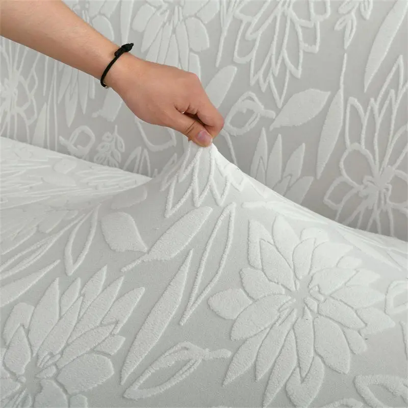 Pure Color Elastic Jacquard Sofa Cover, Sofa Couch Covers, Stretch Sofa Cover Dustproof Slipcover for Living Room Outdoor Single Twin Triple Quad Armchair, All Seasons Washable