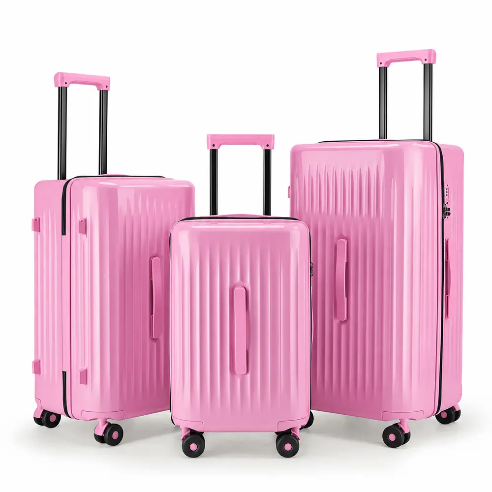 Modern Luggage Set - 3-Piece Hardside Shell Wheeled Travel Gear, 20/24/28-Inch Multi-Purpose Checked Bags with TSA Lock, 360° Smooth Rollers, Phone Stand, Side Hook