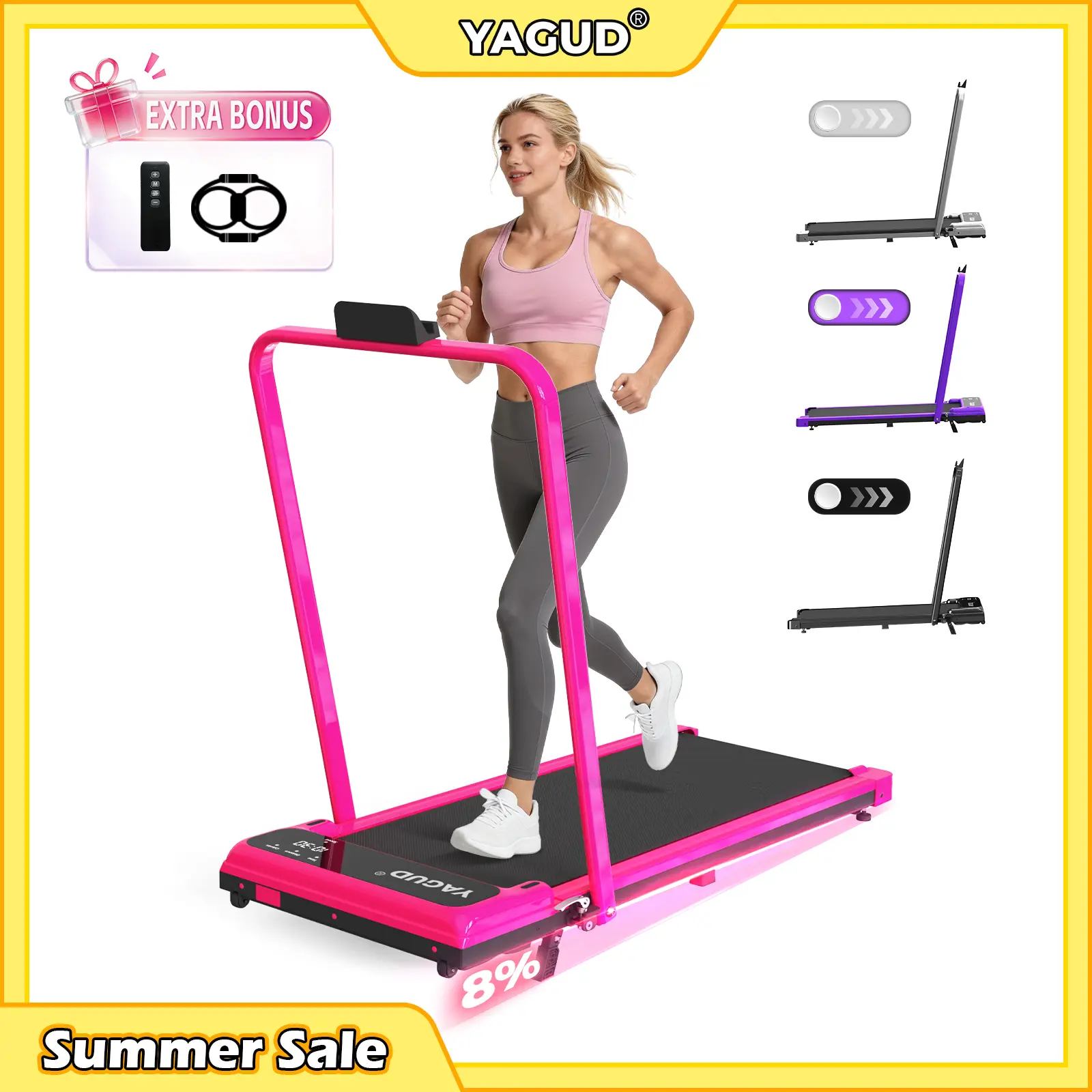Control & Wheels for Easy mobility, Dual Shock Absorption System Home Gym Equipment, Home Workout Equipment