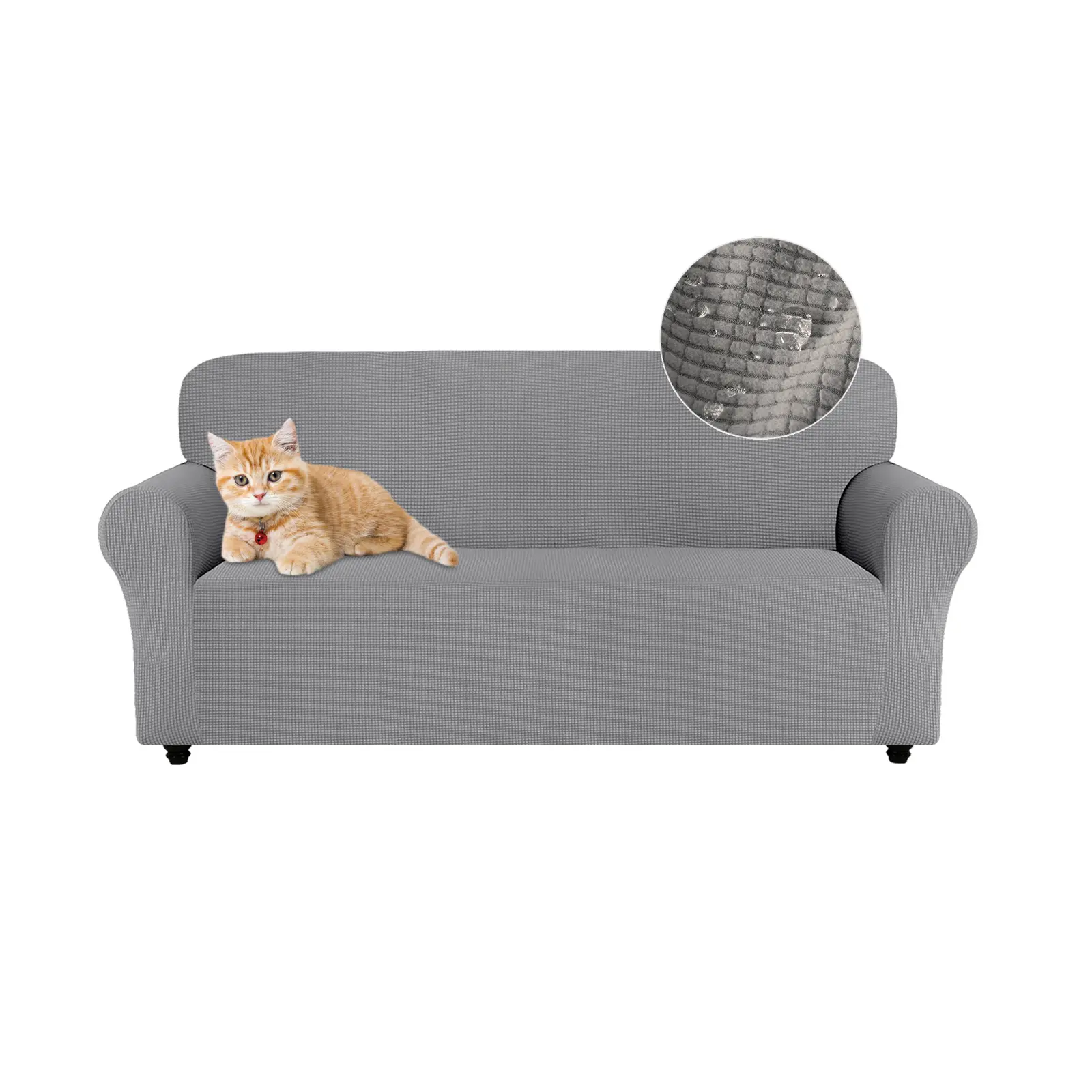 100% Waterproof Sofa Cover - Elastic Stretch Anti-Slip Jacquard Slipcover for 1/2/3 Seats, Pet-Friendly Washable Soft Furniture Protector for Living Room Home Decor (1 Count), Sofa Covers,back to school,dorm essentials,home essentials
