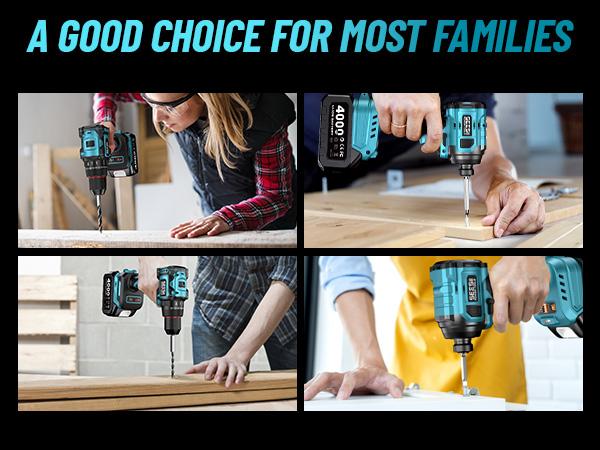SEESII 3/8'' Brushless Cordless Drill and 1/4'' Impact Driver Combo Kit with 2 Batteries, 21V Max Electric Brushless Power Tool Set with Fast Charger SEESII 3/8'' Brushless Cordless Drill and 1/4'' Impact Driver Combo Kit with 2 Batteries, 21V Max Electric Brushless Power Tool Set with Fast Charger