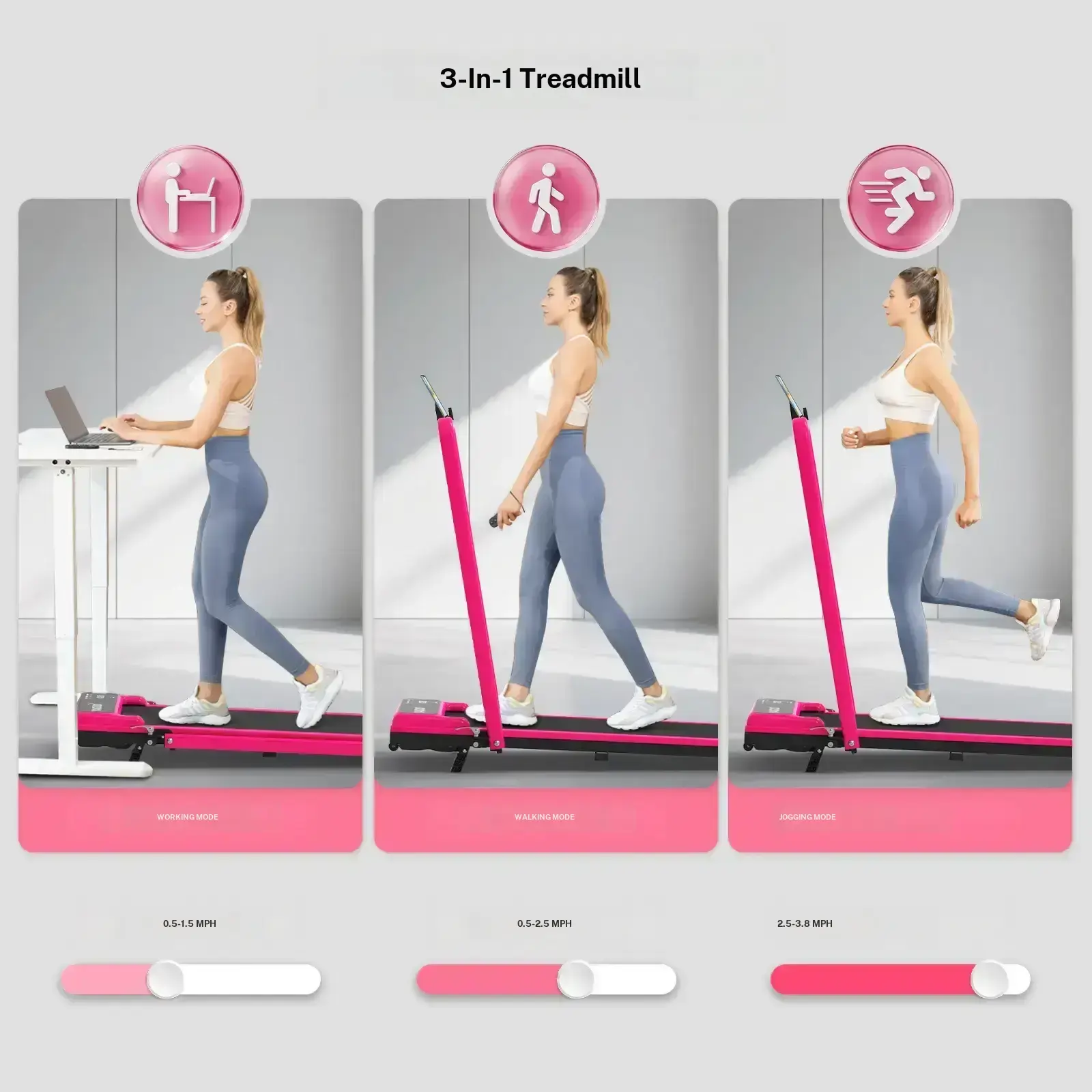 Control & Wheels for Easy mobility, Dual Shock Absorption System Home Gym Equipment, Home Workout Equipment