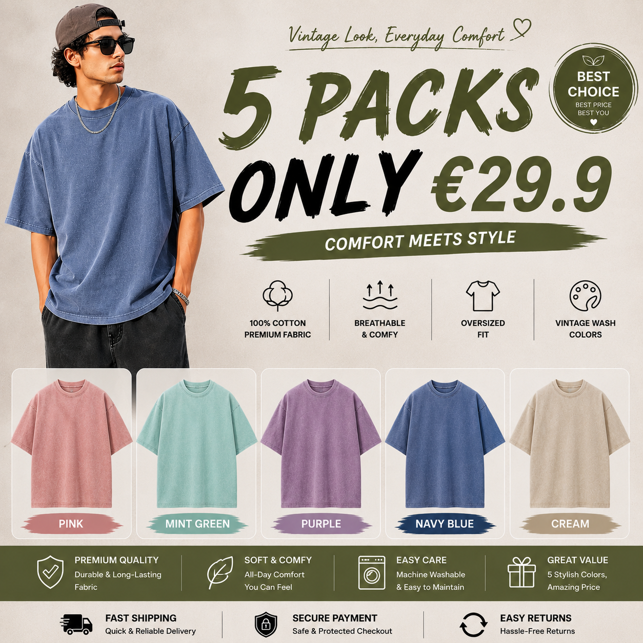  Oversized Tshirts Unisex Gym Vintage Heavyweight T Shirts Cottonn Workingout Acld Wakesh Bggy Teens