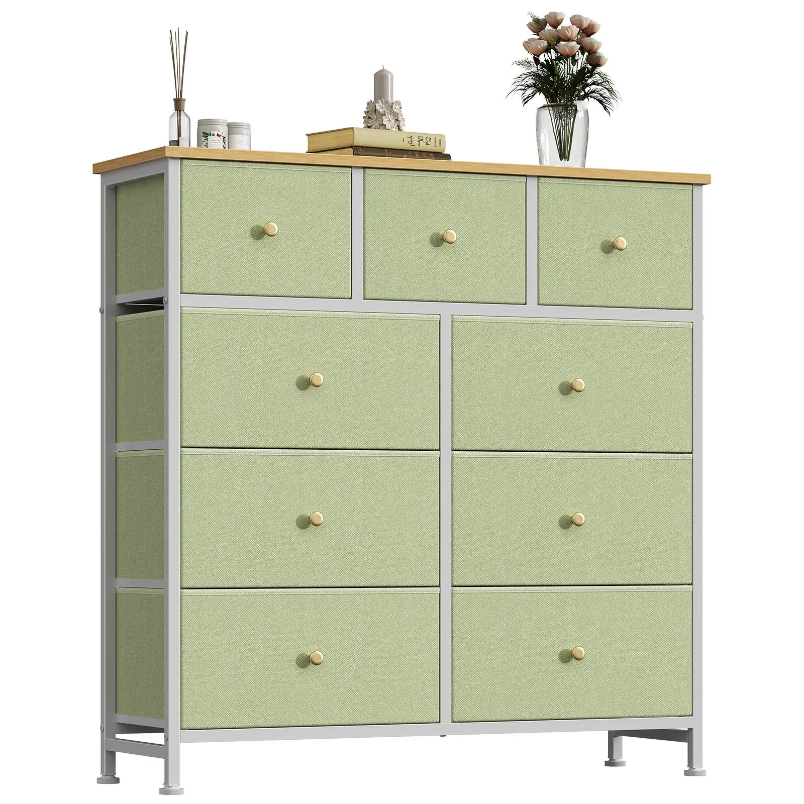 9 Drawers Dresser - Sturdy Fabric Storage Tower